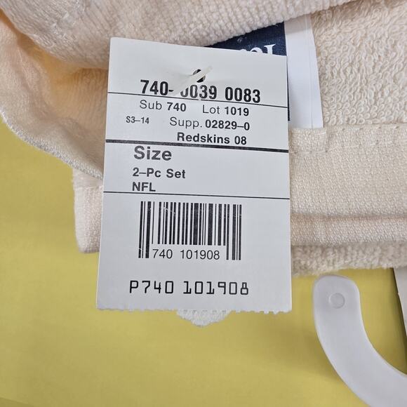 Washington Redskins Embroidered Bath Set 24X44 Towel 12X12 Washcloth 100% Cotton - Picture 10 of 12